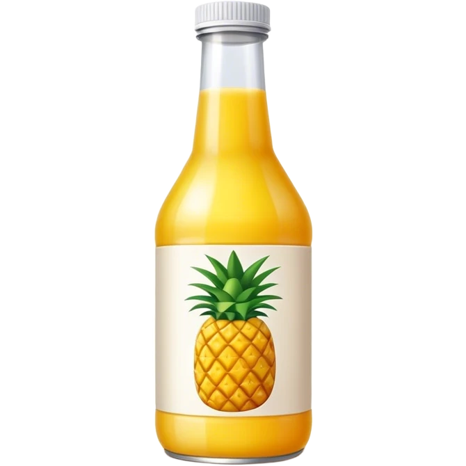 Bottle pineapple juice emoji