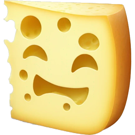 Irish cheese with hidden face emoji