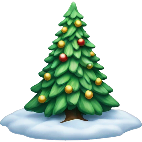 Christmas tree in the snow emoji