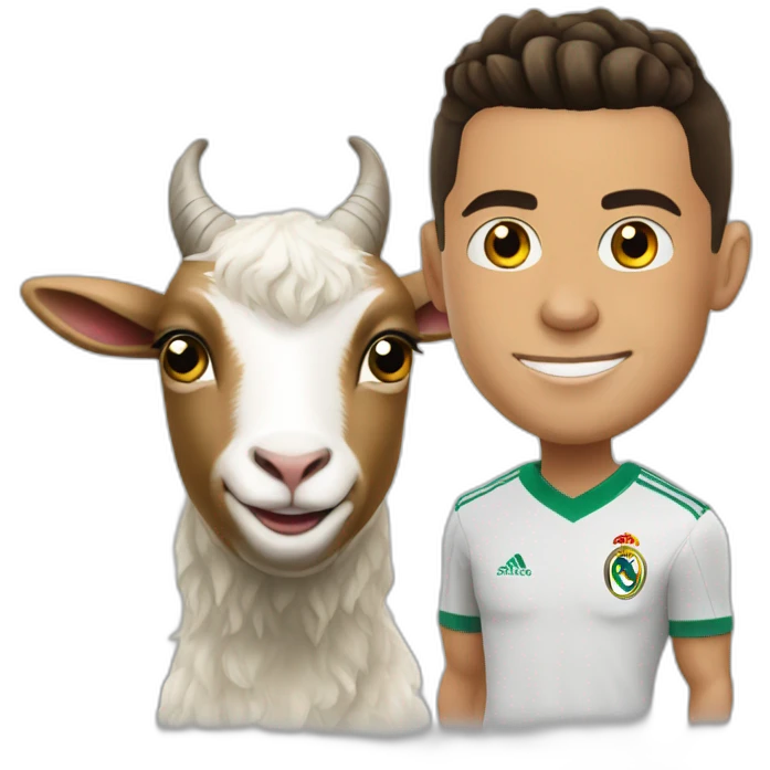 Cristiano Ronaldo whit goat emoji