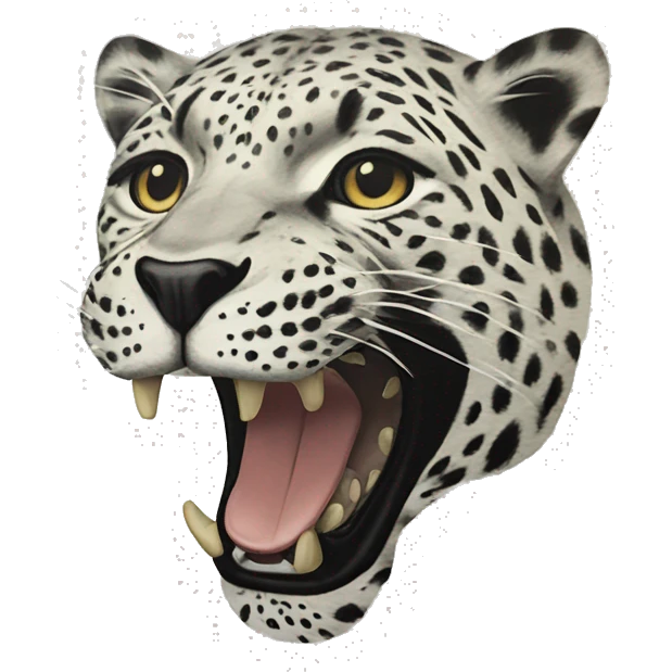 Make a leopard as it is drawn on a paper emoji