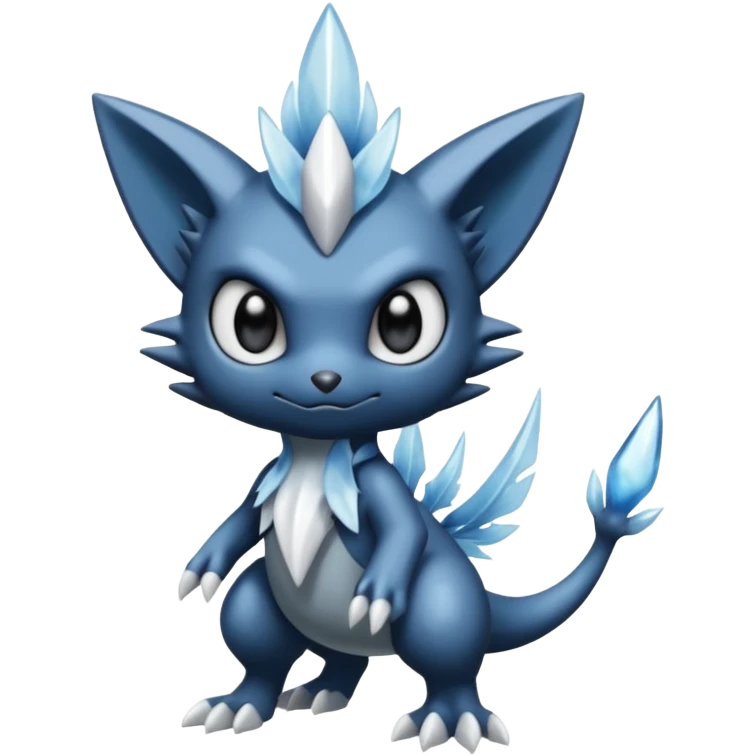 Elemental dark dusky mechanical frosty fairy-like fantasy epic rare Glalie-Sneasel-Togetic-Pokémon-Fakémon-hybrid-creature emoji