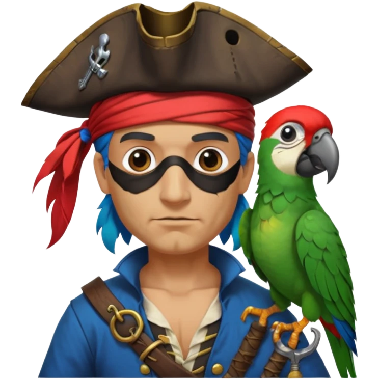 pirate and parrot emoji