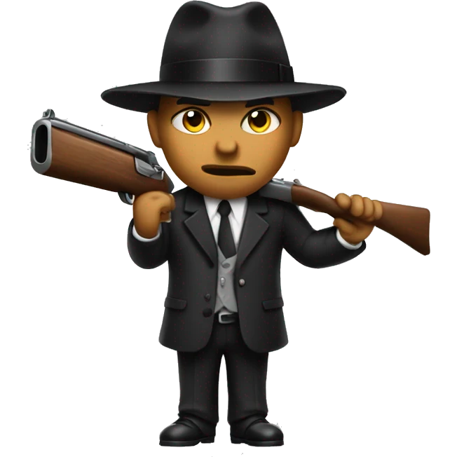 mafia member with shotgun emoji