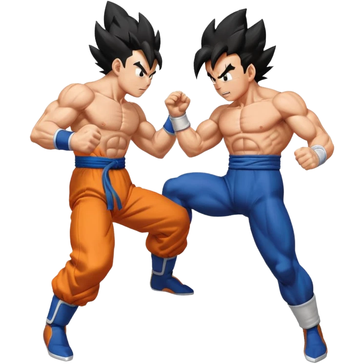 Goku punch Vegeta  emoji