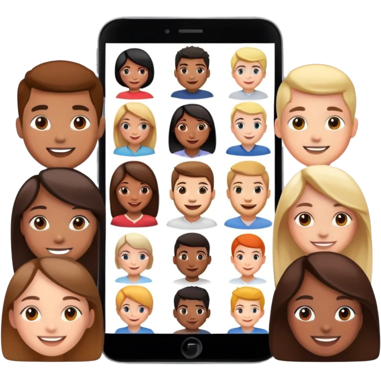 video call with multiple people on a screen emoji