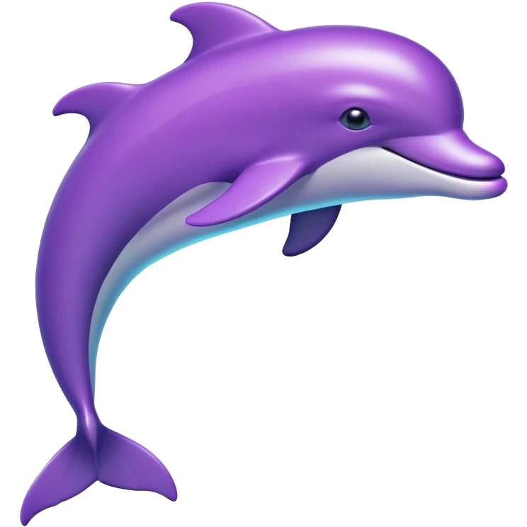 purple dolphin ￼ emoji