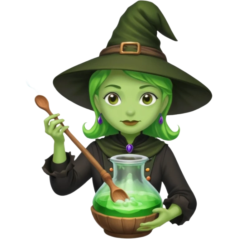 green witch cooking potion emoji