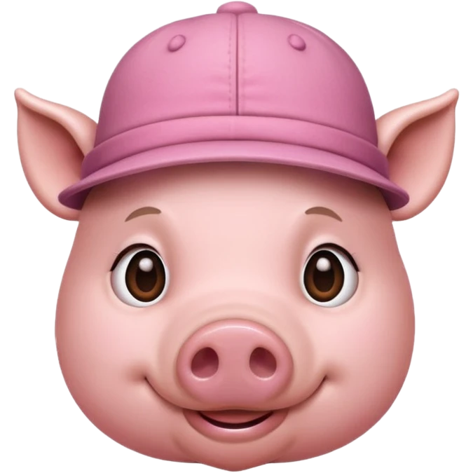 pig wear hat emoji