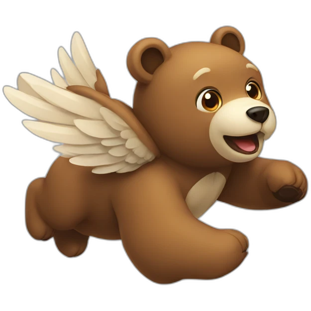 flying bear emoji