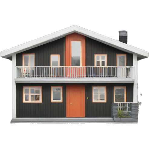 Modern Norwegian house emoji