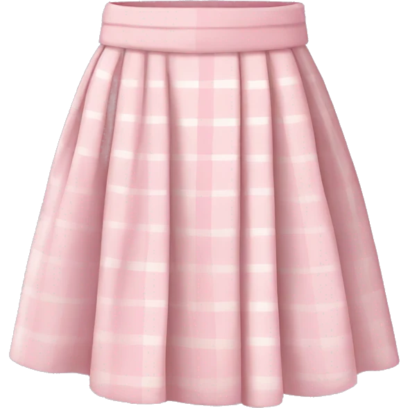 pastel pink plaid skirt emoji