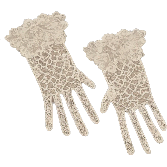 vintage rococo lace gloves  emoji