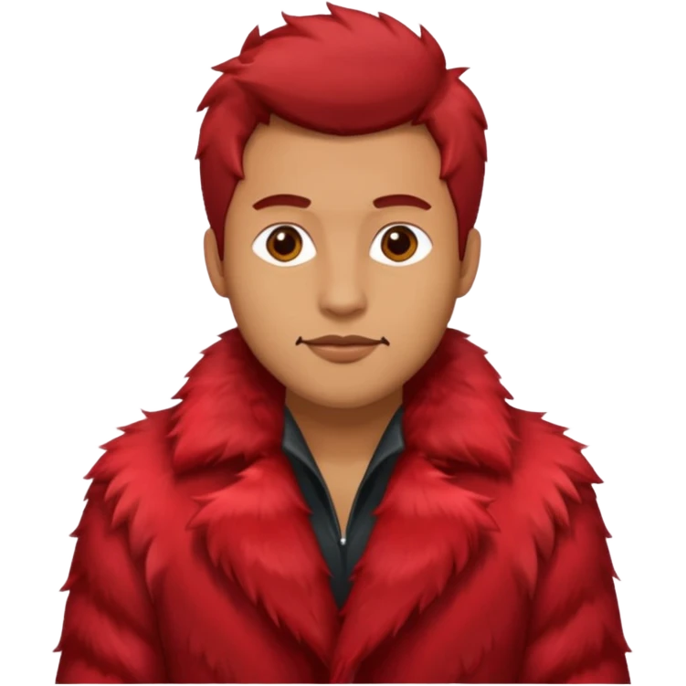 men red fur coat emoji