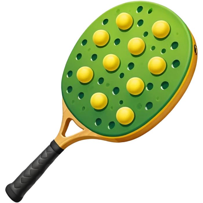 A colorful pickleball emoji