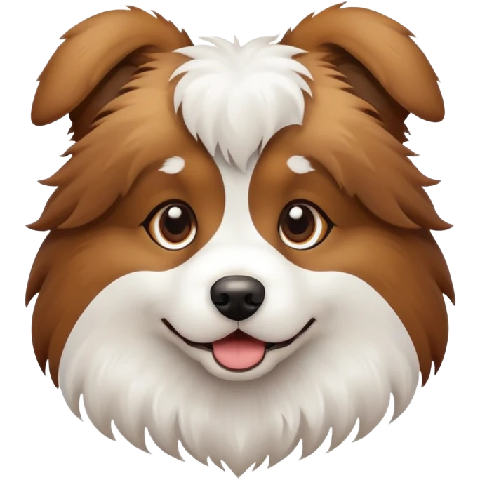 dog with brown and white colours emoji