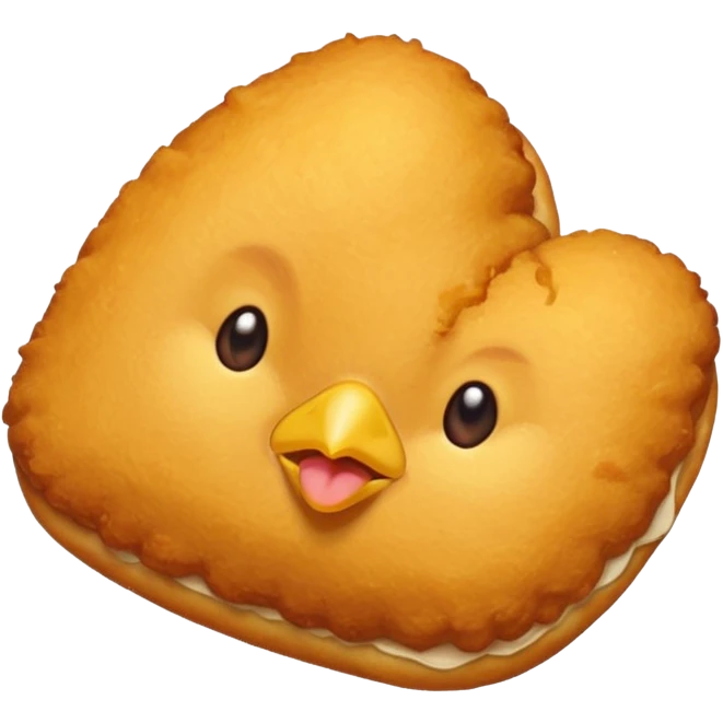 Chicken Nugget food emoji without a face emoji