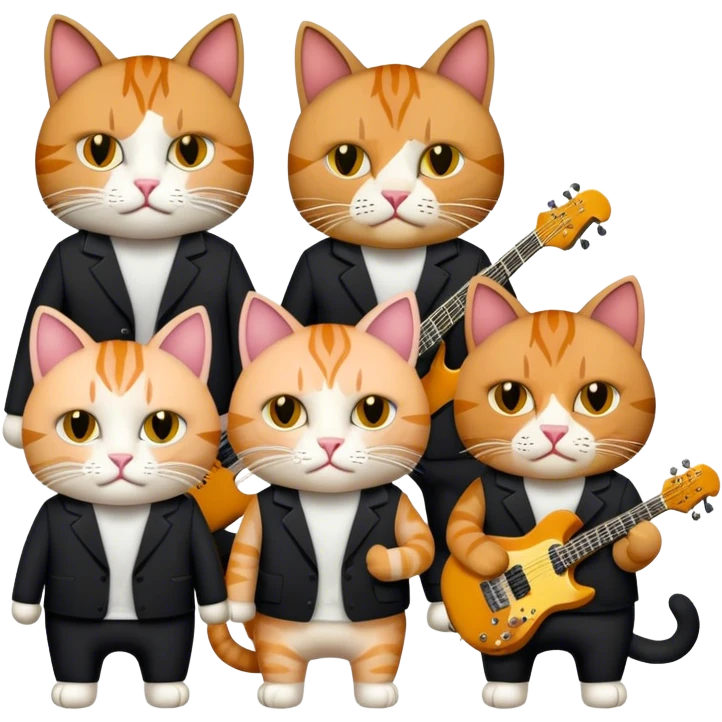 cats dressed as the band the deftones emoji