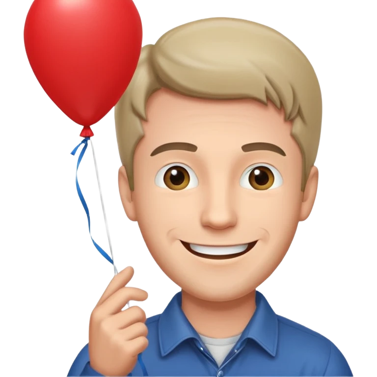 man with balloon emoji