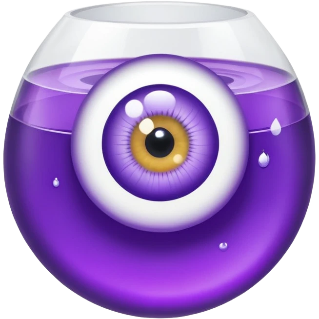 Eyeball in a purple drink  emoji
