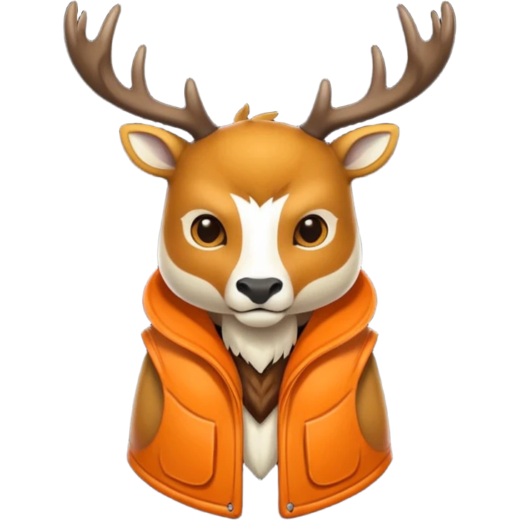 crea una mascota de equipo que sea un venado de cuerpo completo y lleve un chaleco con el nombre de telamon que en el chaleco diga telamon, el chaleco de color naranja emoji
