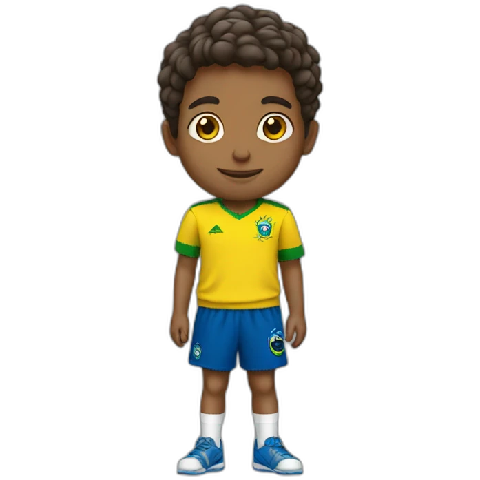 boy with brazil shirt emoji