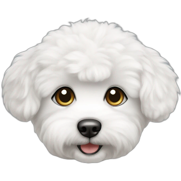 bichon frise puppy dog, white fur emoji