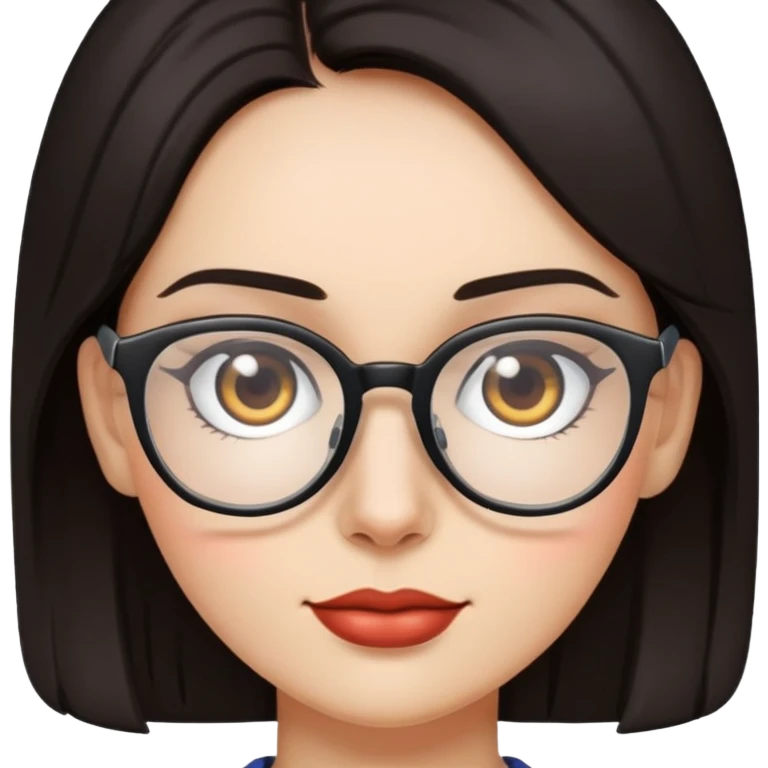 woman with glasses and dark hair emoji