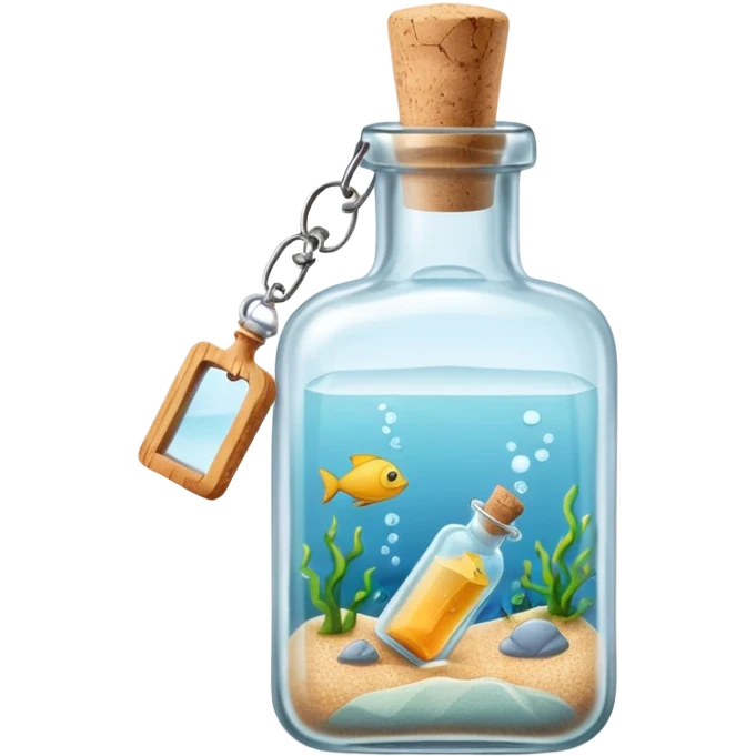 A sea Message Bottle, square emoji
