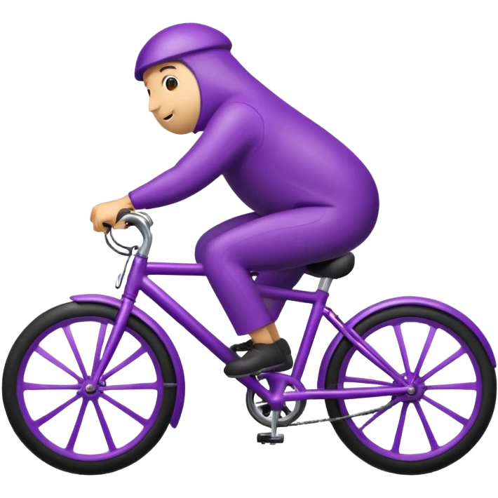 Eggplant riding a bike emoji