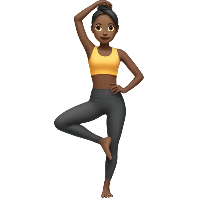 stretching girl in yoga pants emoji