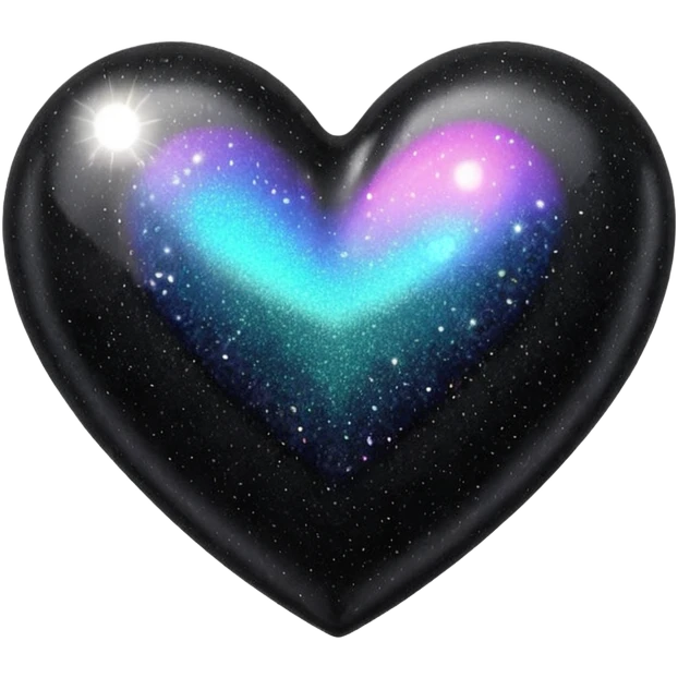 heart with black glitter emoji
