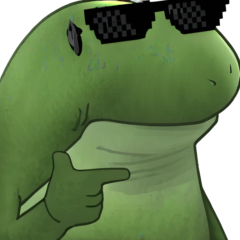 bufo frog meme with sunglasses emoji