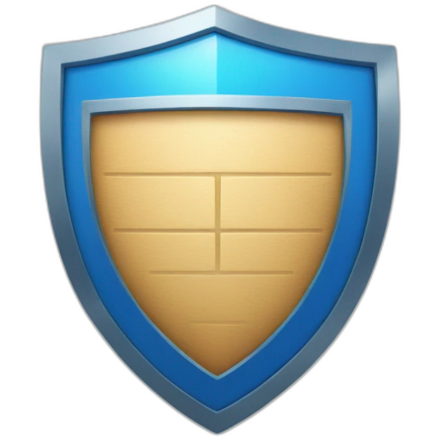 blue shield with checkmark emoji