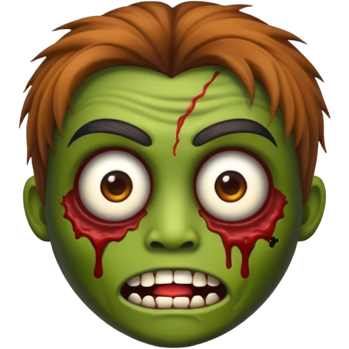 emoji de iphone de zumbi com o cabelo do james cook da serie skins emoji