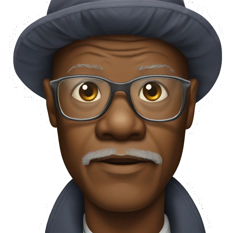 iOS emoji of Samuel L. Jackson with transparent background  emoji