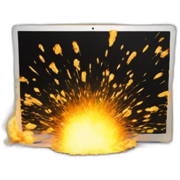 Exploding laptop emoji