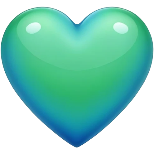 Green-blue heart emoji