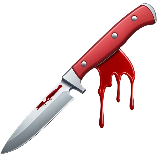 a knife with blood dripping from the blade emoji