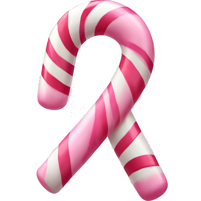 Pastel pink candy cane  emoji