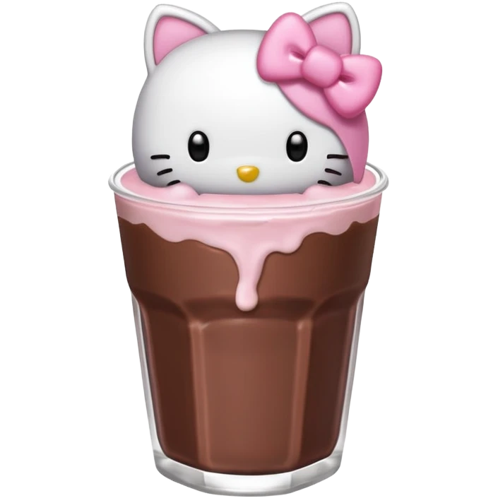Chocolate milkshake hellokitty  emoji