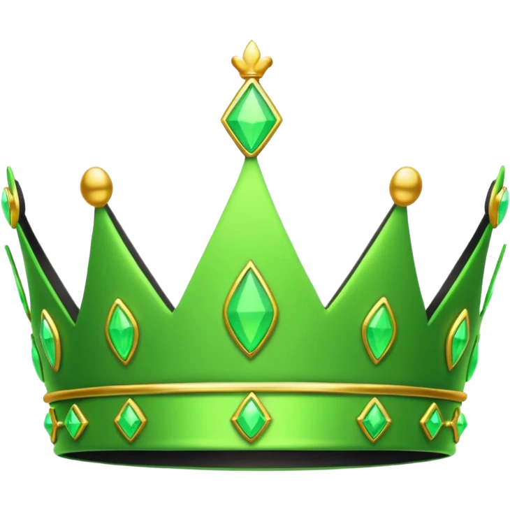 neon green tiara bright emoji