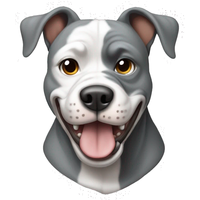 Bully dog grey and white emoji