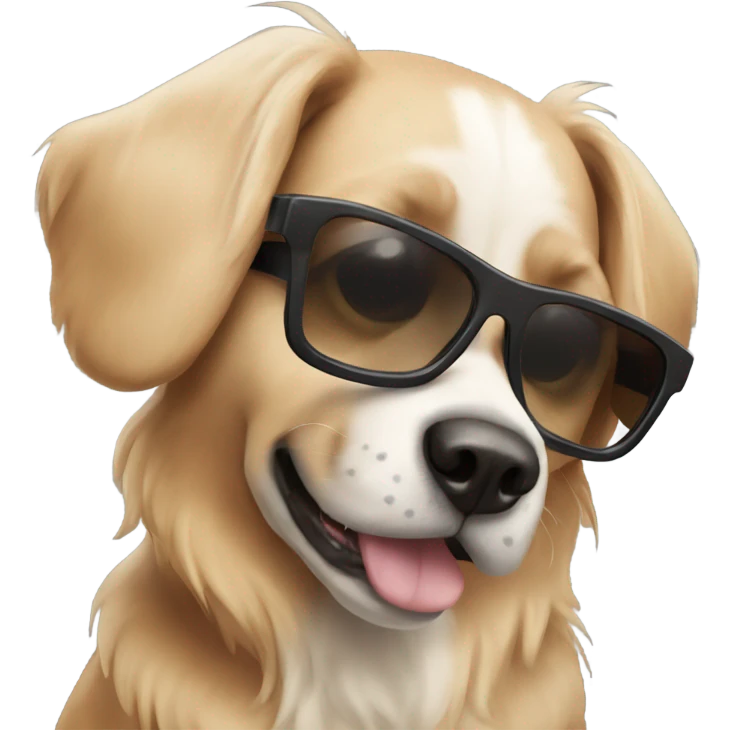 A dog wearing sunglasses  emoji