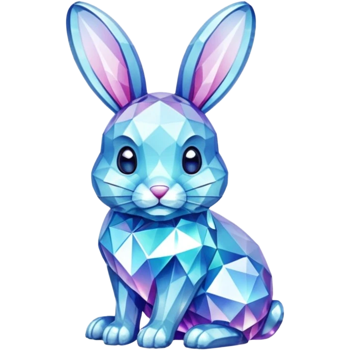 bunny made of crystals emoji
