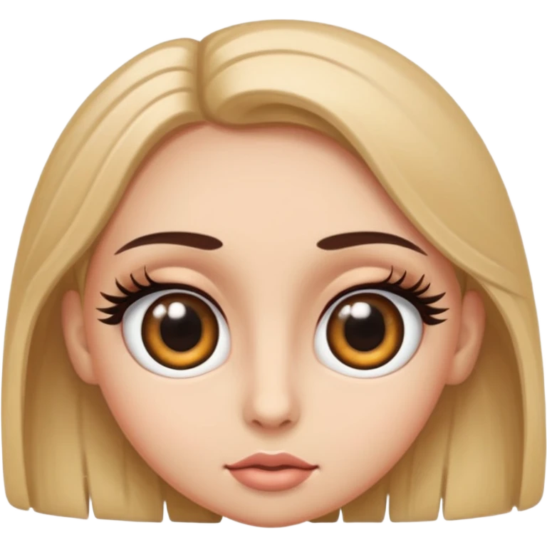 Big eyes with lashes emoji