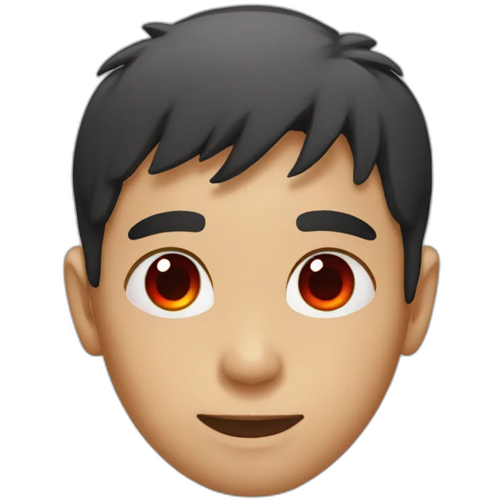Boy red eyes emoji