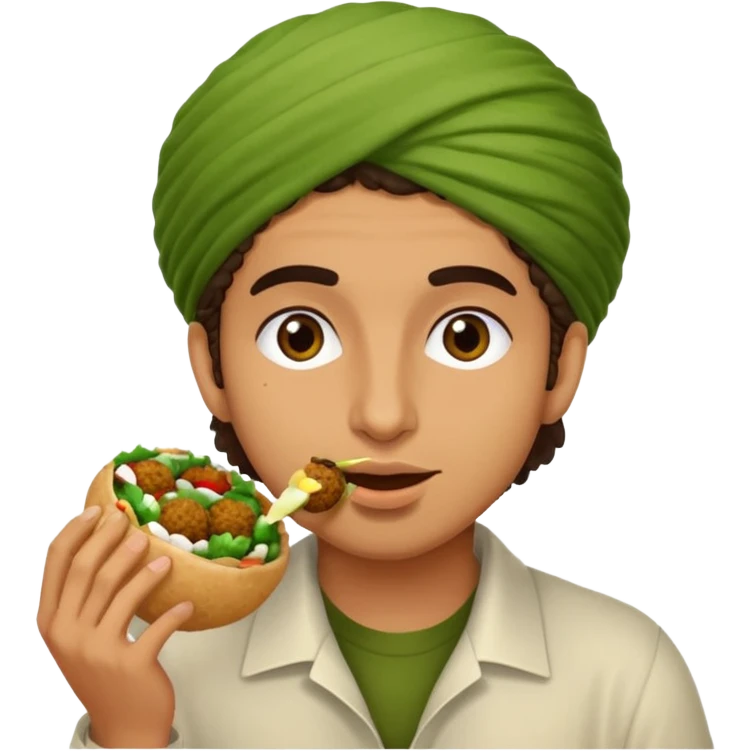 팔라펠을 먹는 사람 emoji