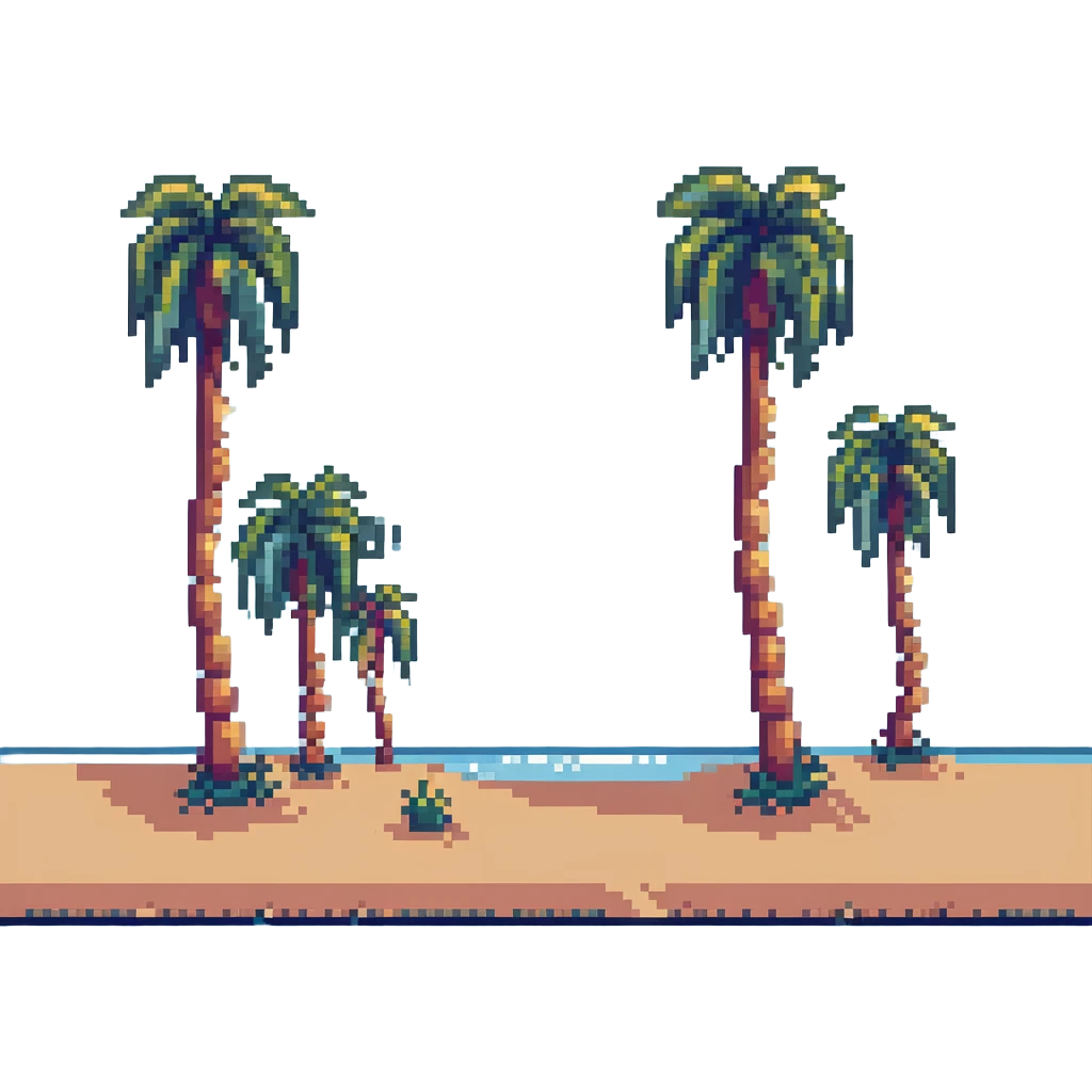 desert oasis with palm trees emoji