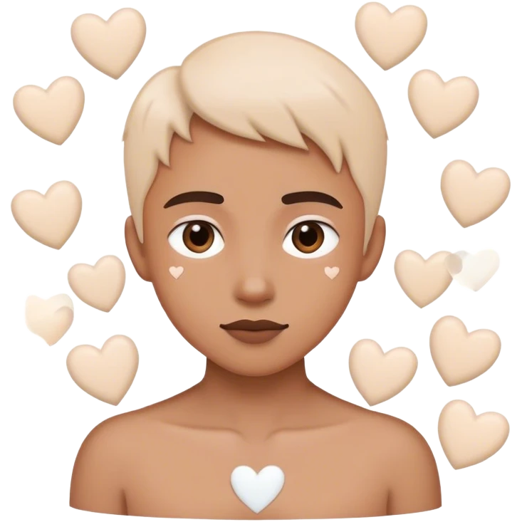 Enamorado con corazones blancos emoji